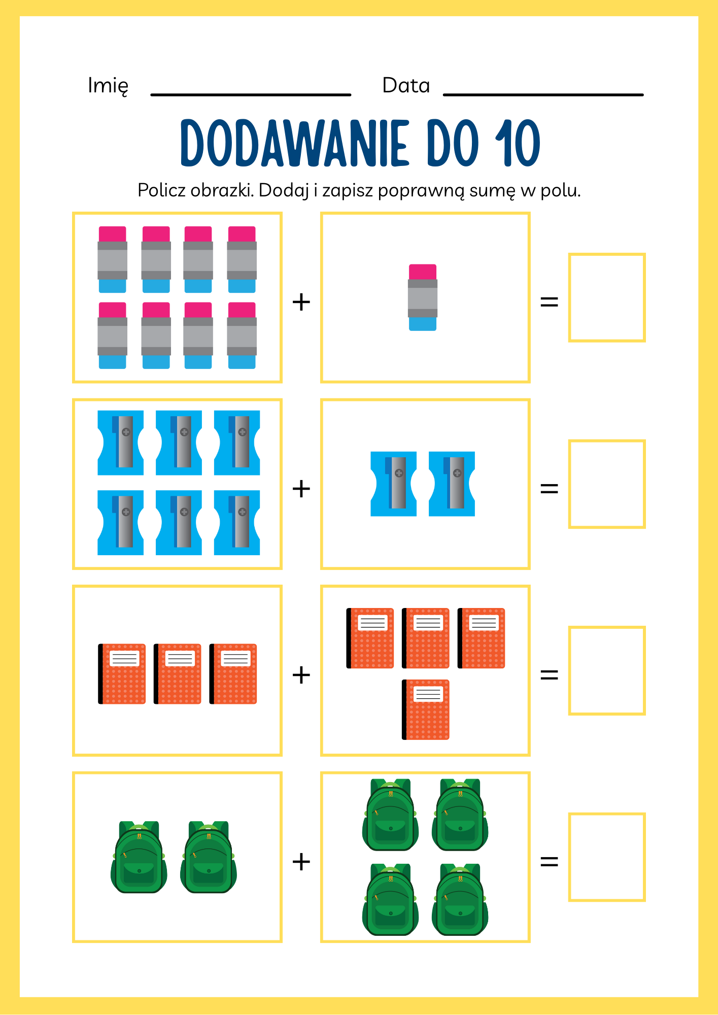 PRZEDSZKOLNY ZESZYT DO ĆWICZEŃ Z DODAWANIA - obrazek 2