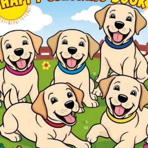 Kolorowanka dla dzieci-szczenięta labradora