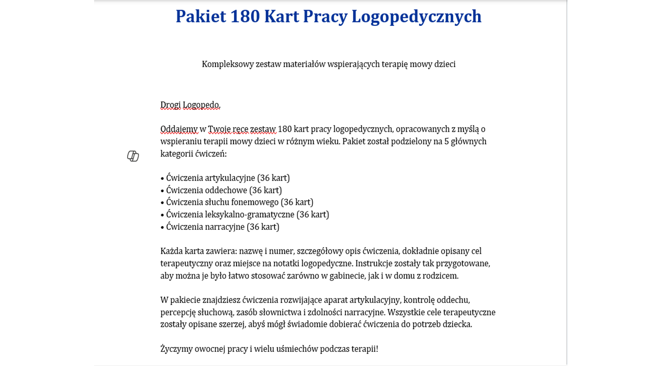 Pakiet Logopedyczny 180 Kart – Ćwiczenia Artykulacyjne, Oddechowe, Fonemowe, Narracyjne - obrazek 5