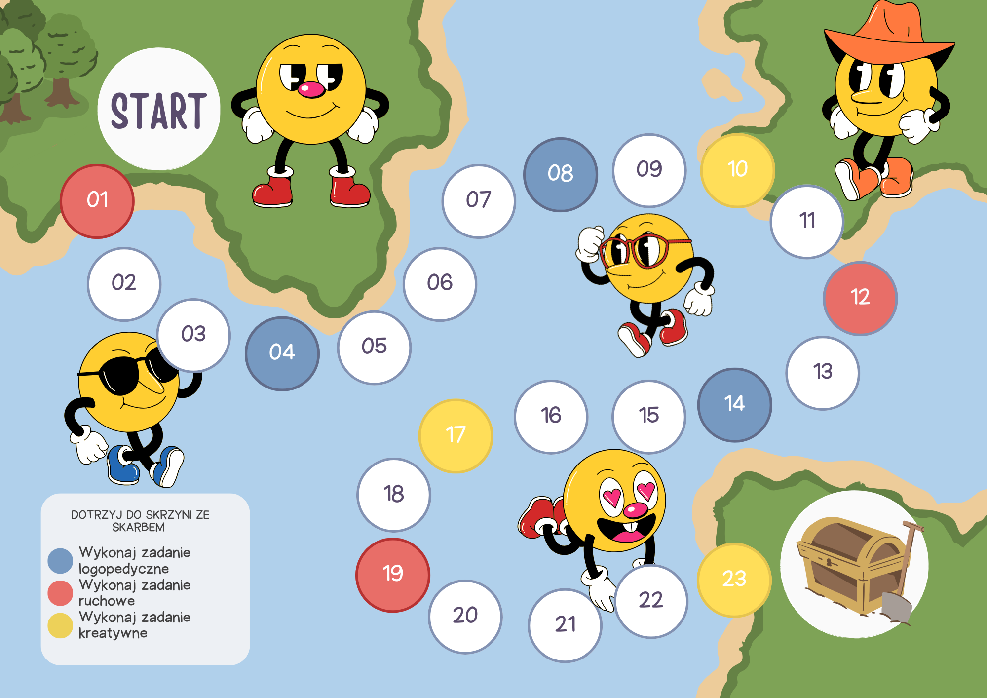 Gra planszowa „Droga do Skarbu Kropki”